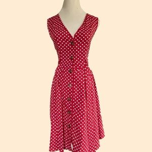 Red and White Polka Dot Dress